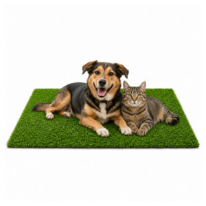 Grass Pee Pads for Dogs, 47.3 x 31.5 Inch Reusable Dog Grass Pad, Washable Artificial Grass Mat with Drainage Holes for Potty Training, Balcony, Patio, Indoor and Outdoor Use