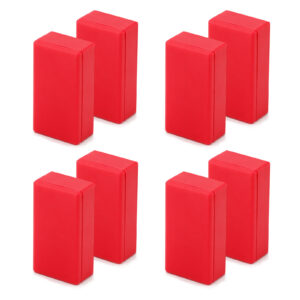 4 Pairs (8 Pcs) Clip On Heavy Duty Rubber Coated Magnetic Flag Weights, Wind Resistant Outdoor Magnet Weights for Windy Days, Anti-Wrap for Flag Pole Tablecloth Curtain Banner Rugs