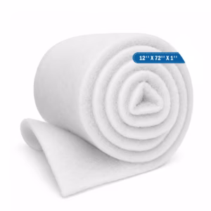 12" x 72" Aquarium Filter Floss, Filter Pad Media Roll for Fish Tank, 3/4" - 1" Thick Crystal Clear Water