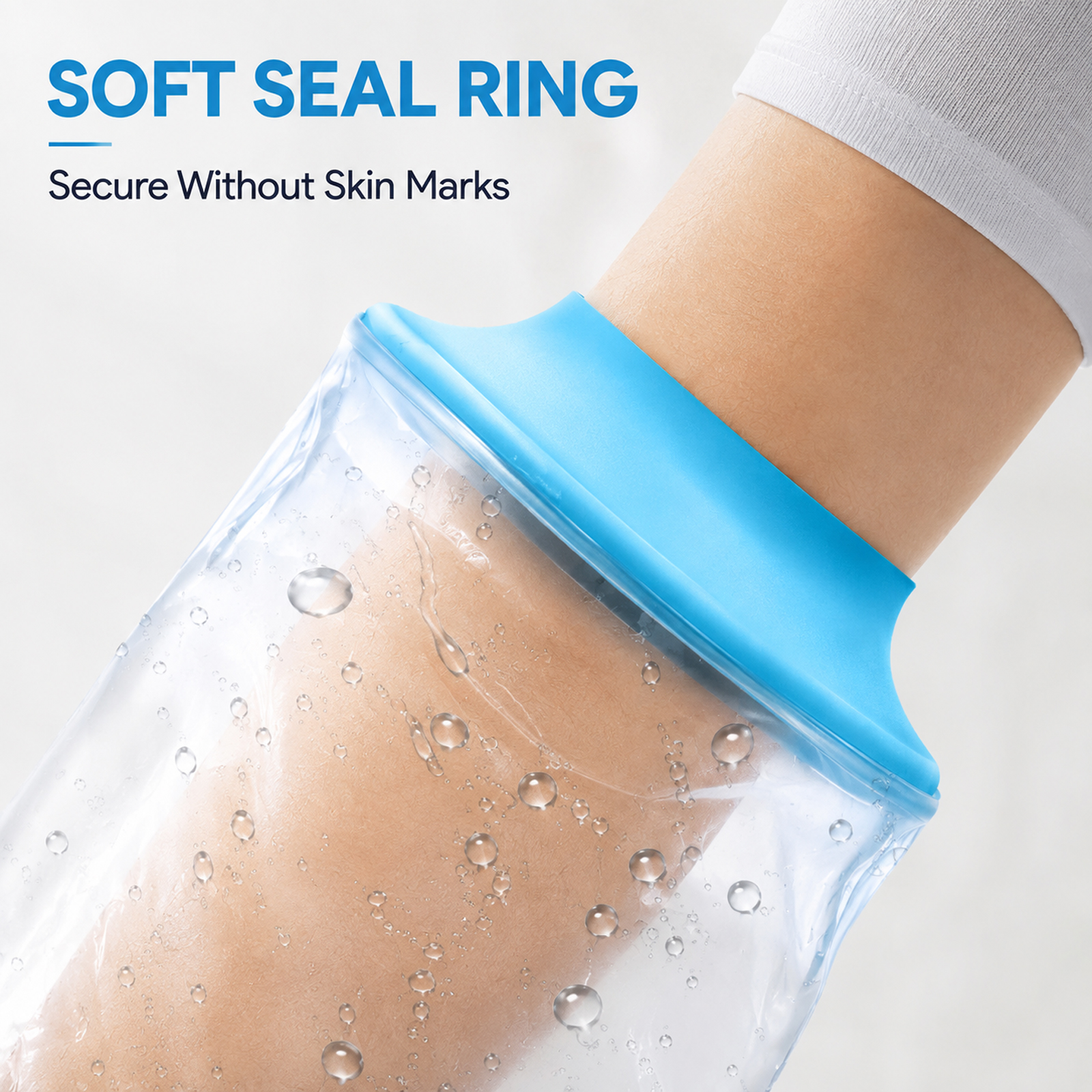 Waterproof Cast Cover for Shower Arm Adult, Reusable Full Arm Protector Sleeve for Hand Wrist Elbow Bandages and Wounds, Clear PVC Bathing Guard to Keep Dressings Dry After Surgery - Image 5