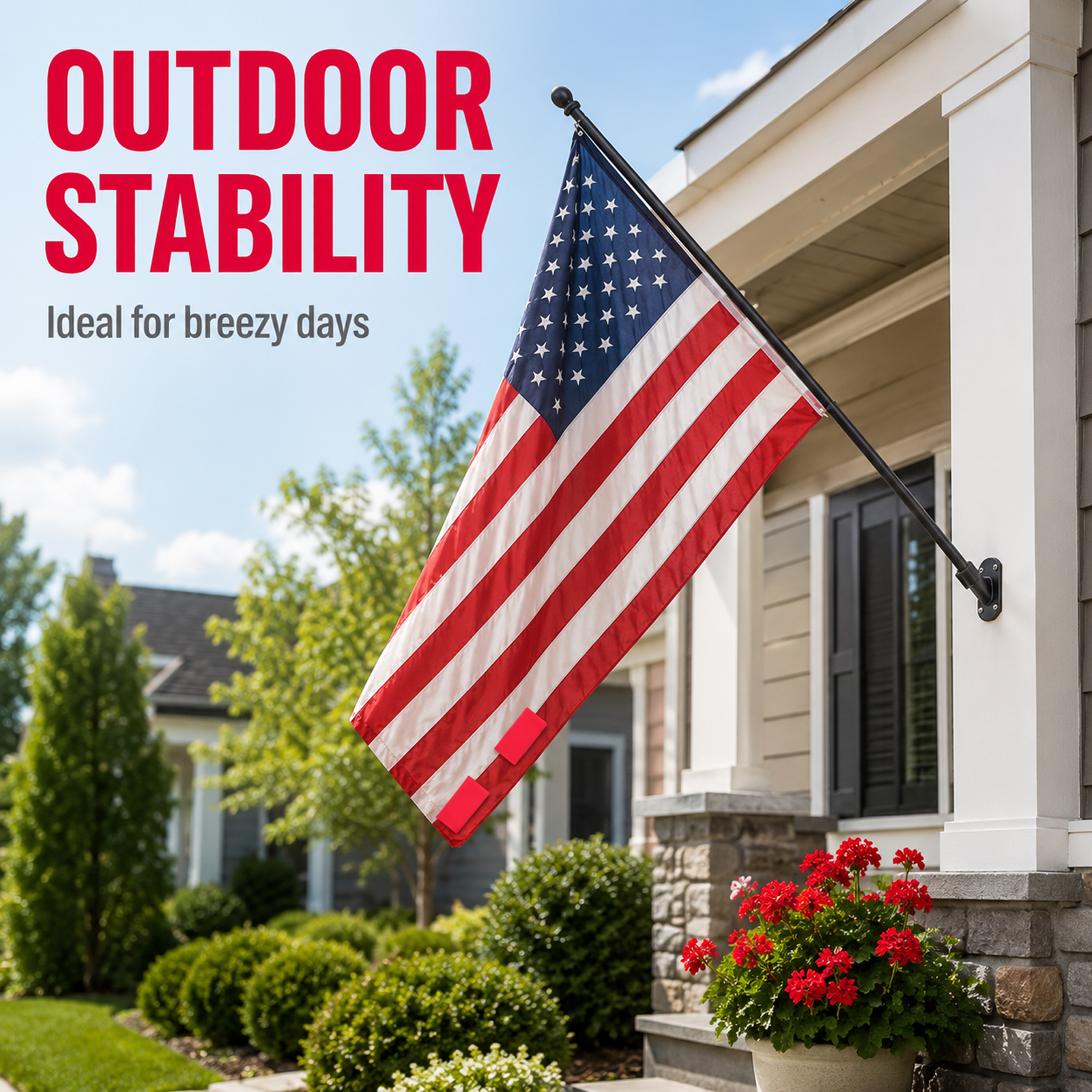 4 Pairs (8 Pcs) Clip On Heavy Duty Rubber Coated Magnetic Flag Weights, Wind Resistant Outdoor Magnet Weights for Windy Days, Anti-Wrap for Flag Pole Tablecloth Curtain Banner Rugs - Image 7